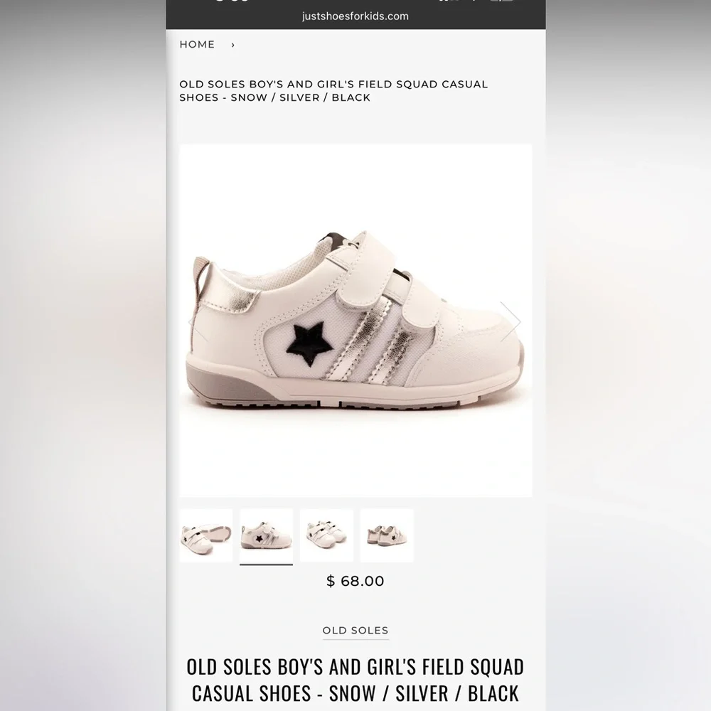 Old Soles Field Squad Sneakers in Snow, Silver, and Black - Picture 1 of 9